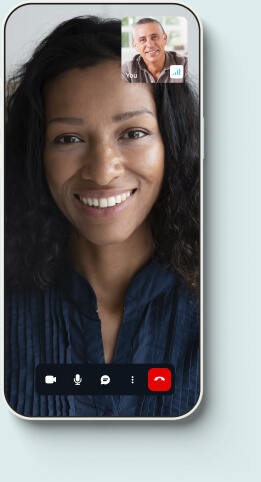 Woman having a telemedicine call with her provider on a smartphone
